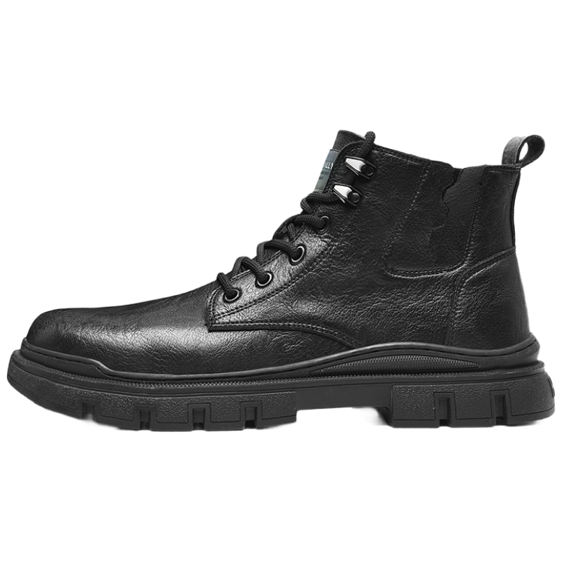 HLA Martin Boots Men's Casual Shoes Autumn Winter Work Boots Men's HAAGZM4AB70567 Black Fleece-Lined Size 44