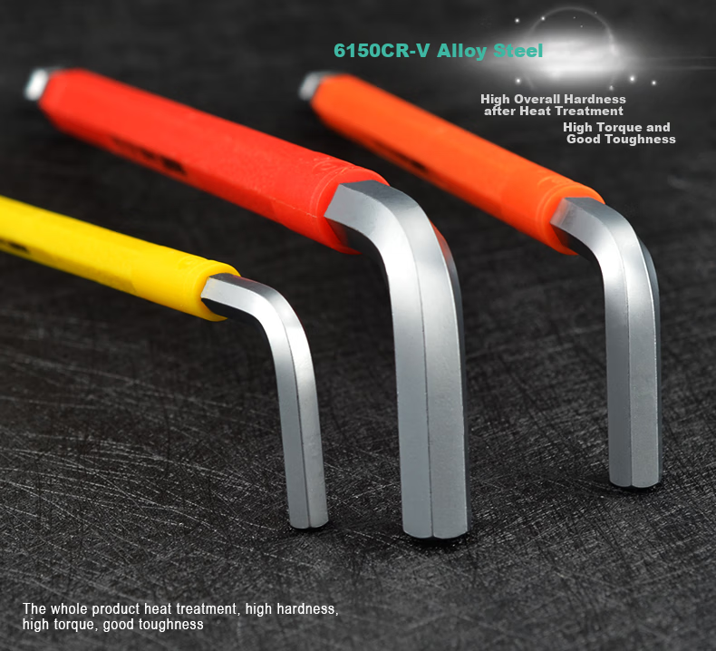 JERXUN Colorful Hex Key Set, 9 Pieces, L-Shaped Extended Ball-End And Flat-End Hex Screwdriver, Metric Wrench 2