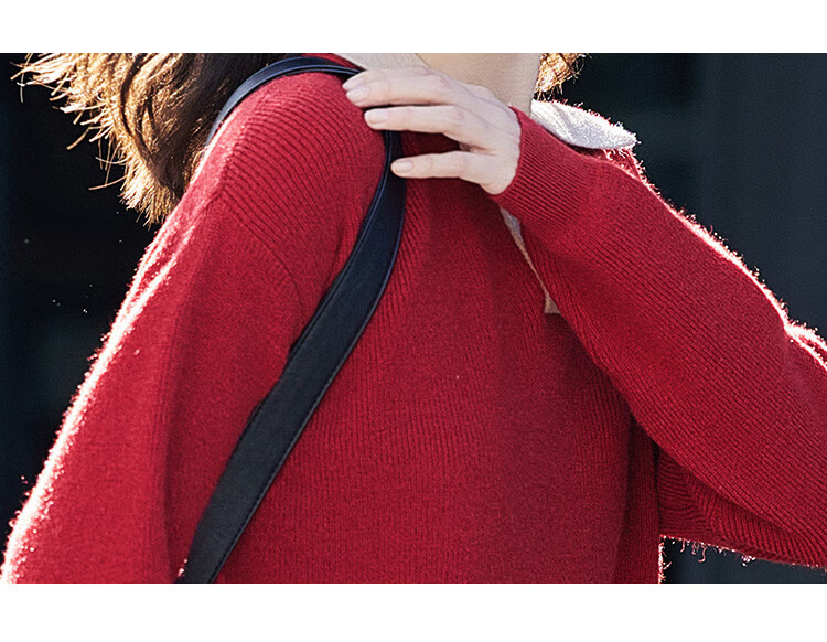 Demana Color-Block Polo Collar Set Autumn Long Sleeve Pullover Knit Two-Piece Set for Women 10