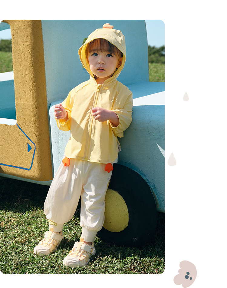 BALABALA Children's Sun Protection Clothing, Boys And Girls Baby Jacket, Infant Sun Protection Summer Hooded Cute Style 208225105201 15