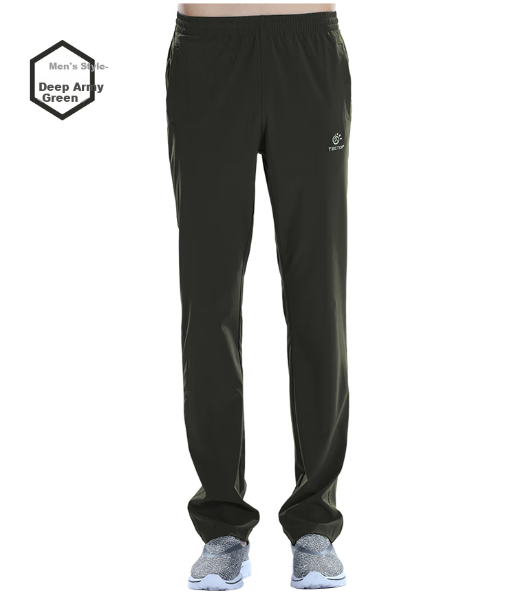 TECTOP Quick-Dry Pants, Men's Outdoor Breathable Fast-Drying Trousers, Sports Hiking Pants, 053 Men's Dark Gray, M 23