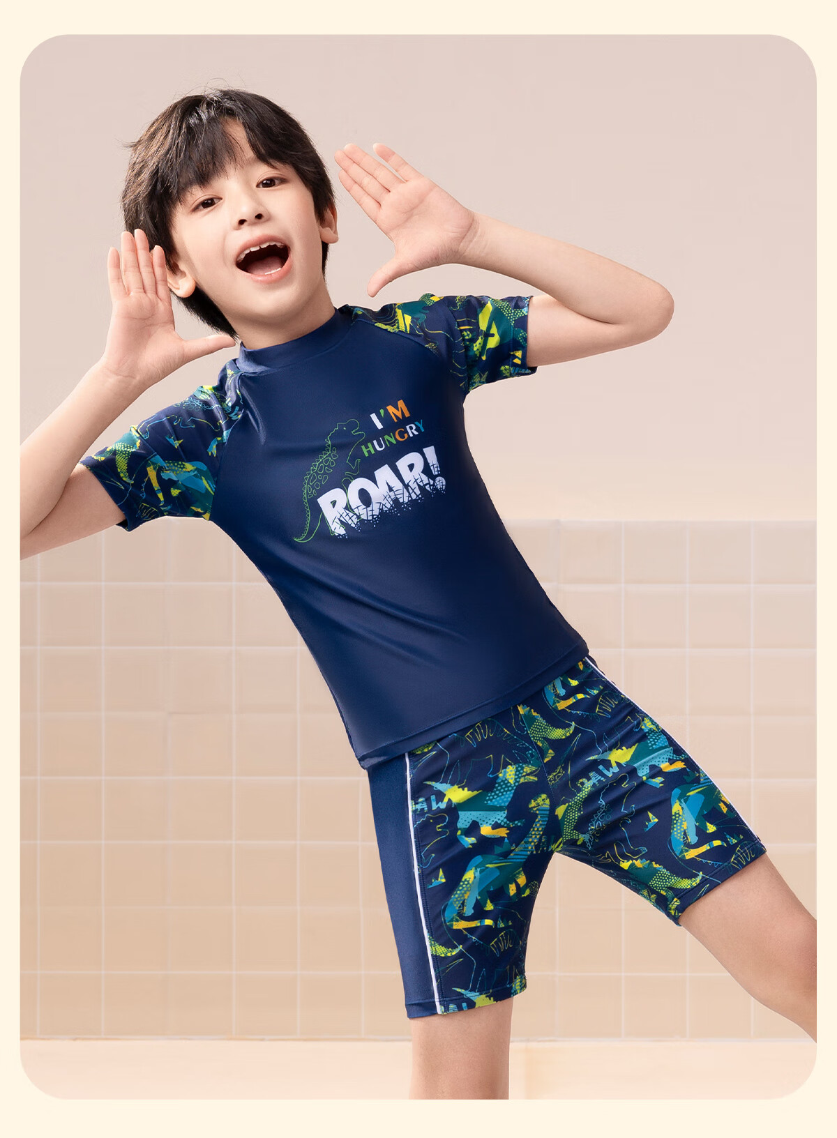 361° Children's Two-Piece Swimsuit, Baby Swimwear for Boys, Hot Spring Swimming Suit, Cartoon Cute Long-Sleeve Diving Suit 23