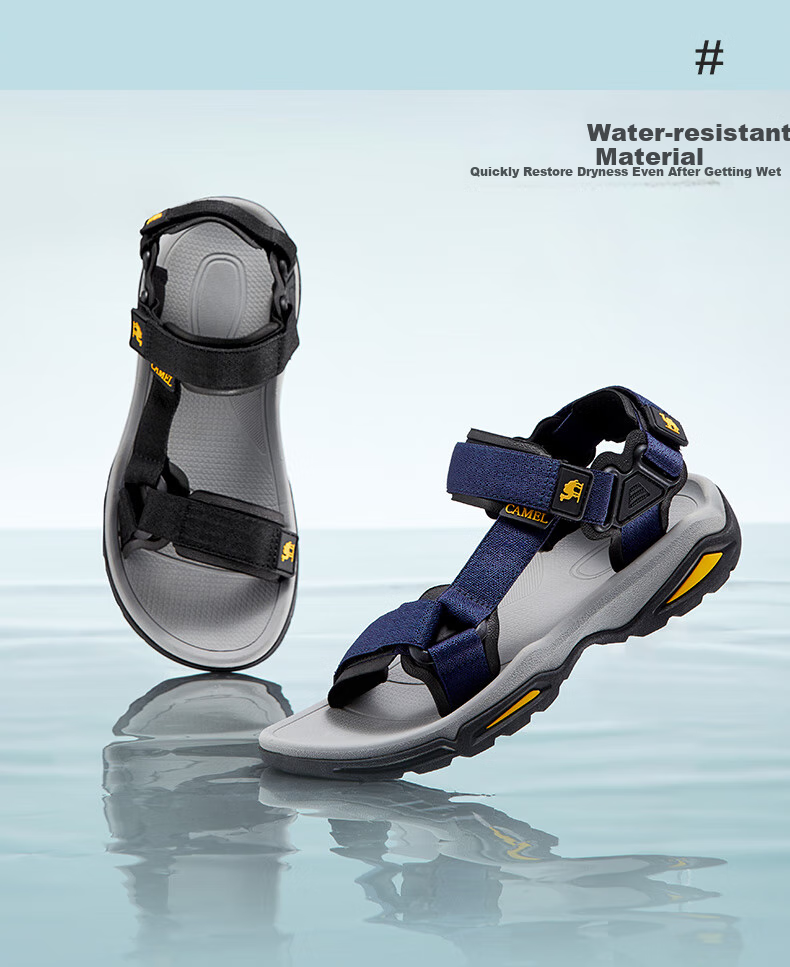 CAMEL Outdoor Beach Sandals with Flat Soles for Men A822162412 Gray Size 42 3