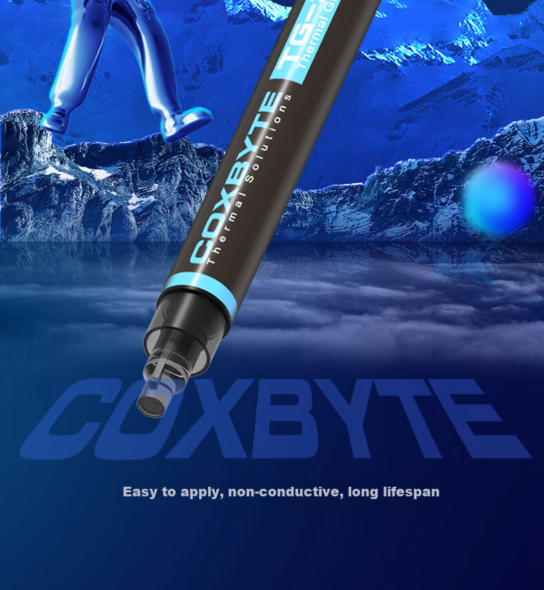 COXBYTE Thermal Paste (13.8 Coefficient), 2g Package, TG-25 Thermal Paste Gel, Suitable for CPU/GPU, Laptops, Gaming Laptops, Desktop Computers, Graphics Cards, Air Cooling, Water Cooling, And Overclocking 2