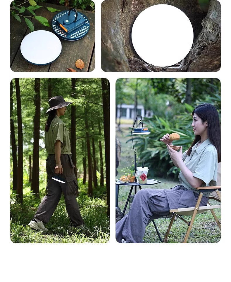 Datouren Outdoor Camping Light Rechargeable Super Bright Magnetic Work Lamp Night Market Stall Light 100-Hour Long Battery Life 12