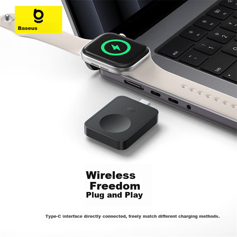 Baseus MagPro Magnetic Apple Watch Wireless Charger 2.5W Compatible with Apple Watch 10/9/8/7/6/5/4/3/2/SE/Ultra