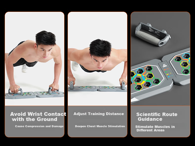 PEAK Push-Up Training Board, Portable Push-Up Stand for Home Fitness Equipment, Muscle Training Auxiliary Device 3