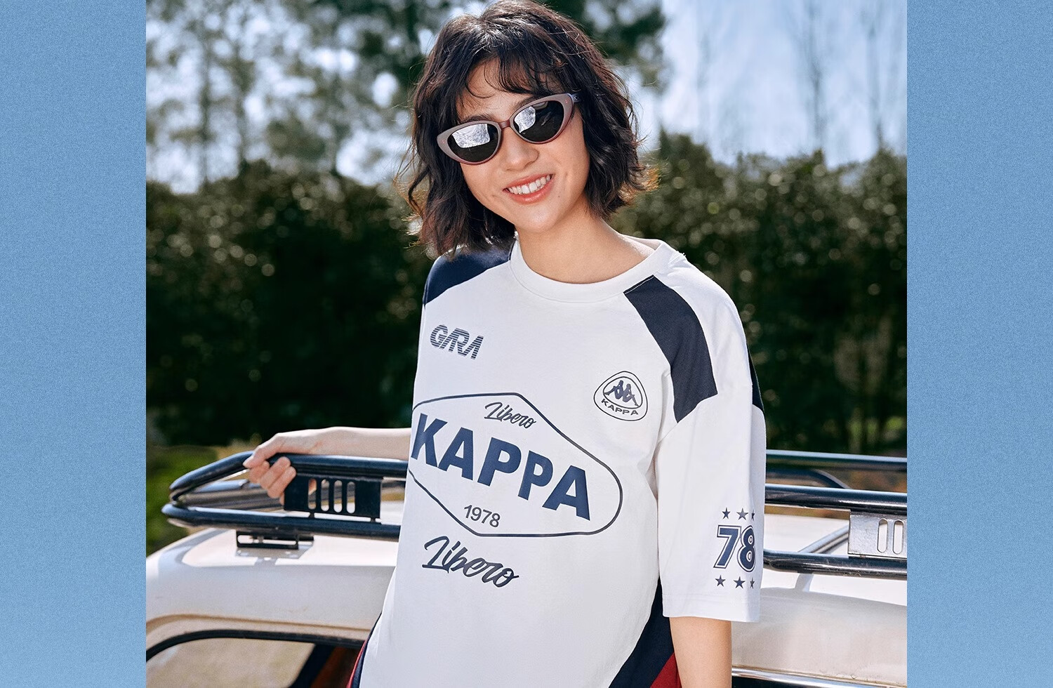 Kappa Back-to-Back Sports T-Shirt Men Summer New Casual Cotton Short Sleeve Couple American Style K0FW2TD90D 23