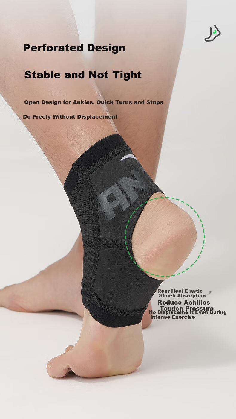 ANTA Ankle Brace, Foot Support, Prevents Sprains, Post-Injury Fixation, Supports Basketball Sports Ligament Injury, Lightweight, Black, Size L 9