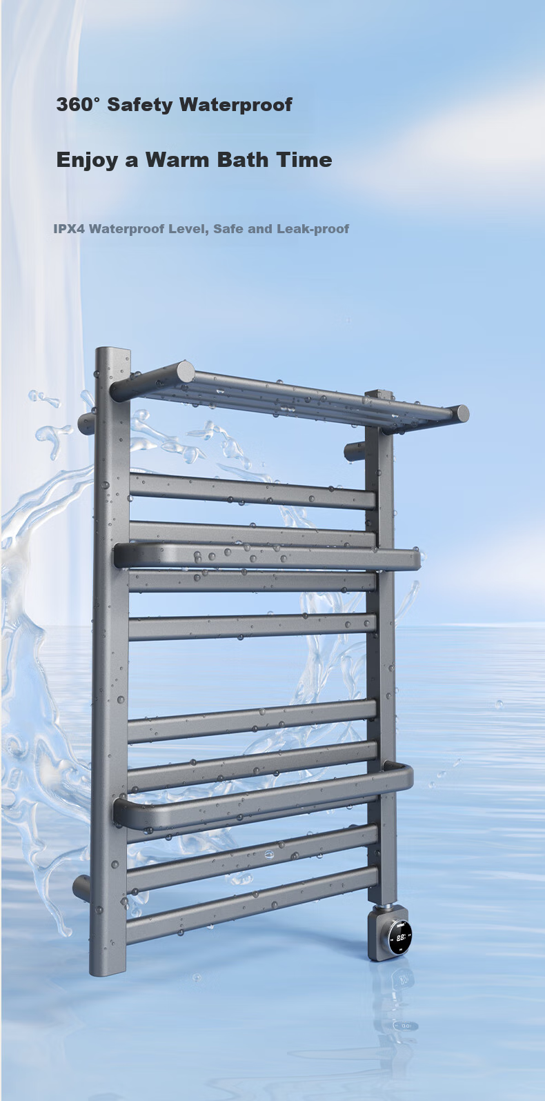 AVONFLOW Xiaoi Plus Electric Towel Rack, Carbon Fiber Smart WIFI Towel Drying Dehumidifying Moisture-Proof Storage Rack GD31 9