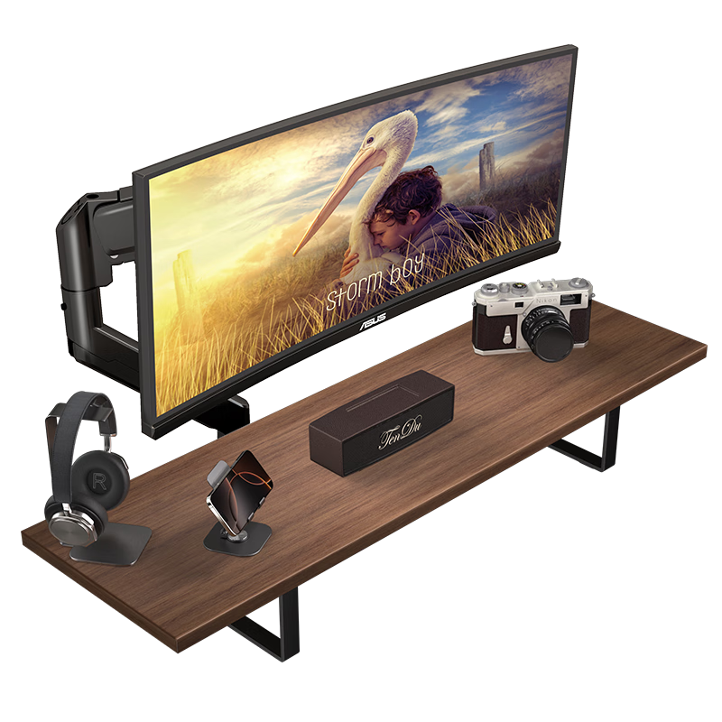 LUCKPRO Monitor Riser Stand, Computer Monitor Stand, Desktop Organizer Shelf for Laptop Display Riser Base, Notebook Stand, Keyboard Storage Rack