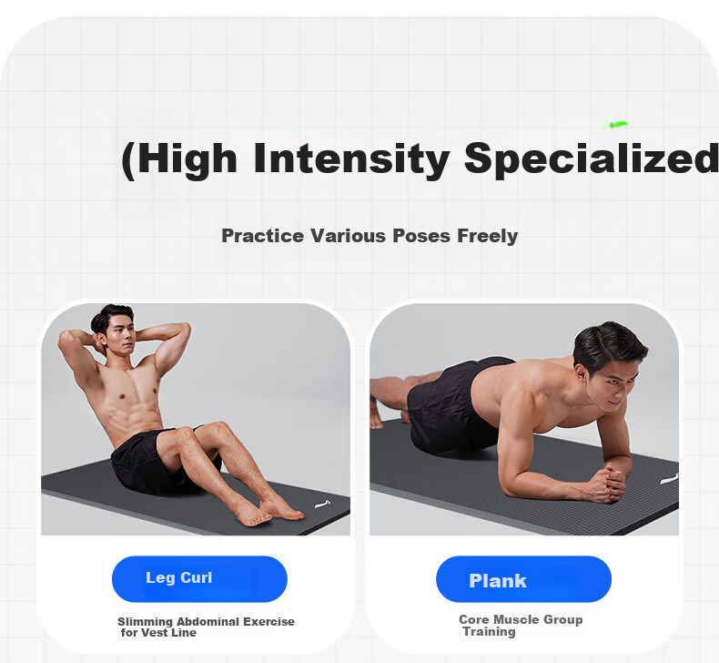Li-Ning Yoga Mat for Men, Fitness Mat, Non-Slip Shock-Absorbing Aerobics Soundproof Exercise Thickened Home Use Sit-Up Dance Mat 2