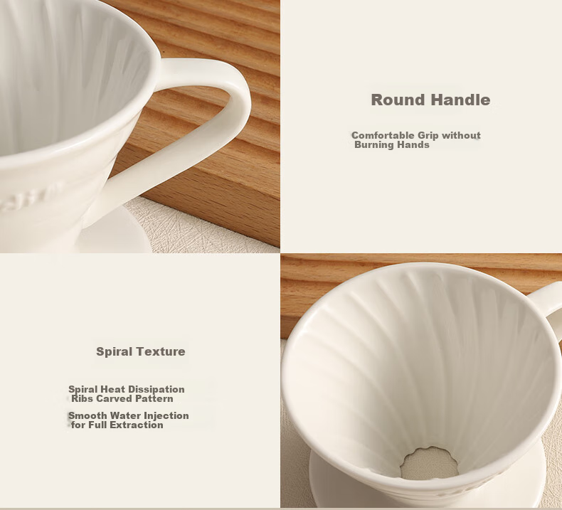 Mongdio Pour-Over Ceramic Filter Cup, V60 Drip Coffee Filter, No. 01 Red 16