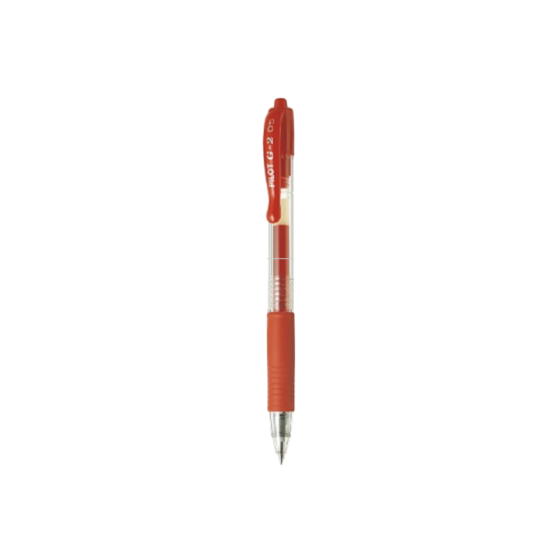 PILOT G-2 Gel Pen with Retractable Bullet Tip, Rollerball Pen for Exams And Tests, Smooth Writing, Aesthetically Pleasing Office Stationery Business Pen BL-G2 0.5mm Red