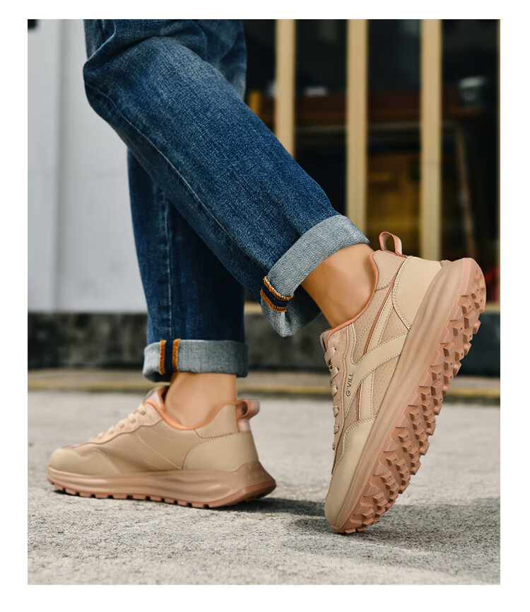 Guizhibu Men's Sports Shoes, Autumn And Winter 2026 New Style, Genuine Leather, Versatile Travel, High-End Non-Slip, Light Luxury, Running And Casual Shoes 16