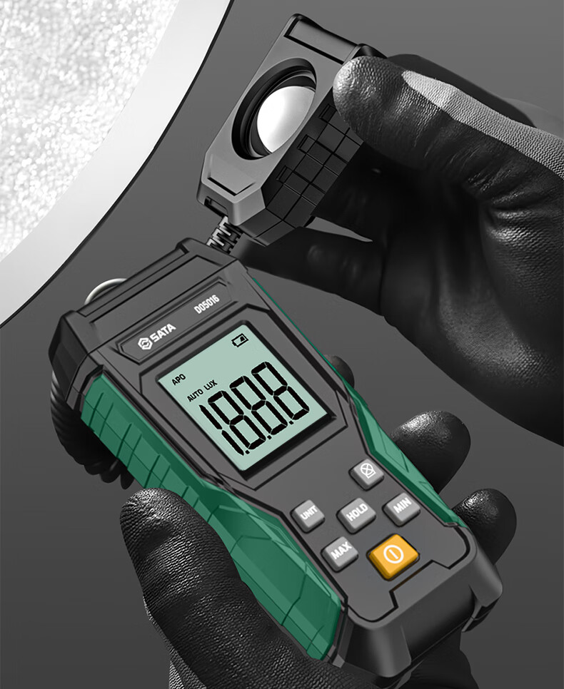 SATA Illuminance Meter Split-Type Photometer Digital High-Precision Lumen Tester Brightness Meter Photometer D05016 21