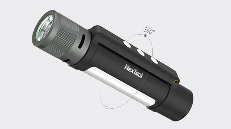 NexTool Outdoor Home Thunder Six-in-One Multifunctional High-Power Flashlight Zoomable Long-Range LED Emergency Light Type-C 21