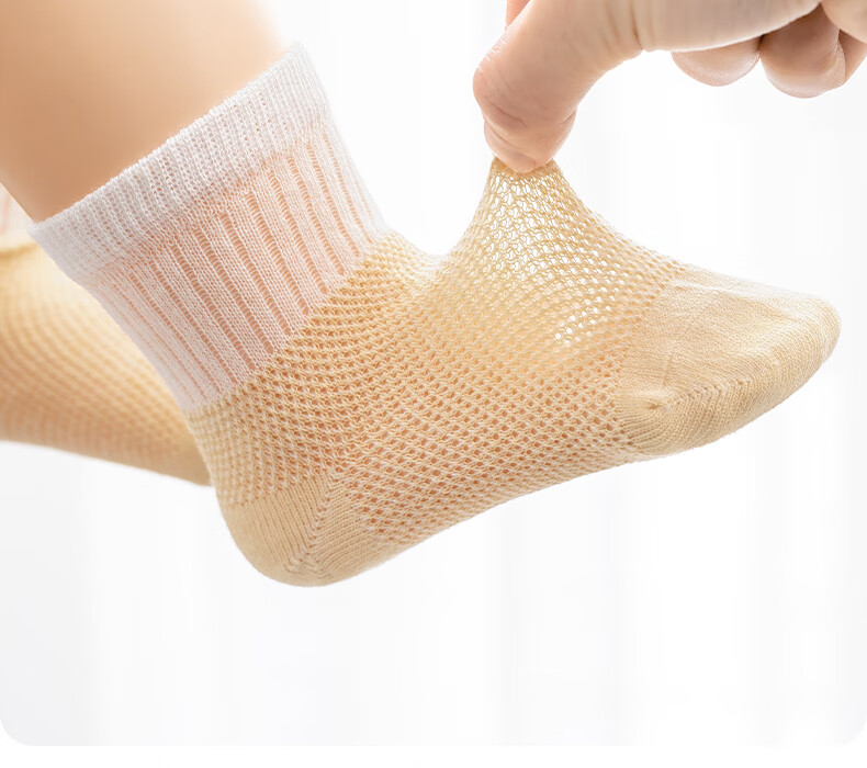Beitaisi Baby Socks, Summer Thin Style, Newborn Breathable Mesh, Mid-Calf Socks for Boys And Girls, Children's Socks 3