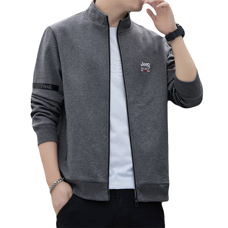 JEEP SPIRIT Men's Autumn Winter Jacket Casual Loose Sports Hoodie
