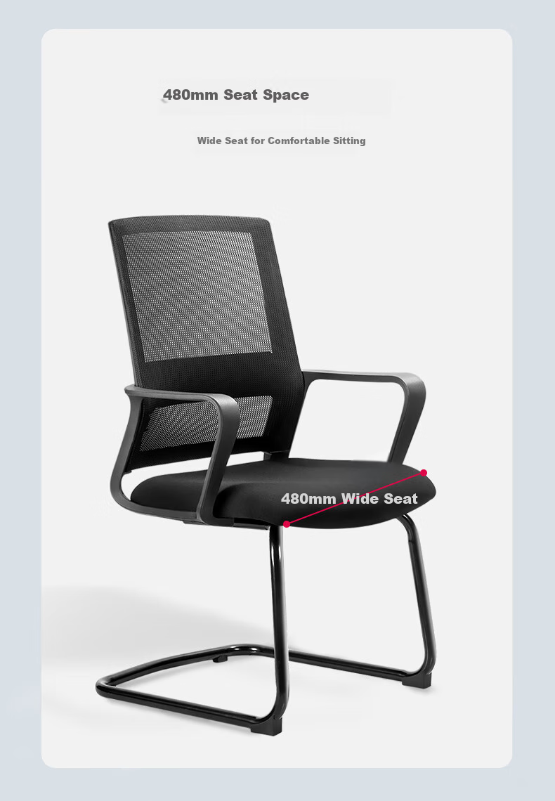 Deli 87091 Computer Chair, Ergonomic Office Chair for Writing And Study, Home Office Chair, Swivel Chair, Staff Meeting Chair 8