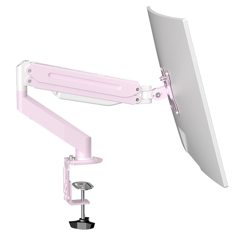 Подставка для монитора Zhiercheng MD8 Pink, механическая, регулируемая по высоте, для игровых комнат, розовый, 17-32 дюйма
