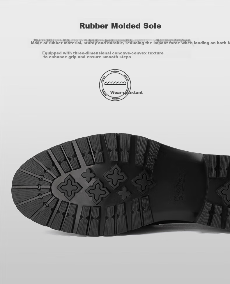Goldlion Men's Loafers, Stylish Leather Shoes, Comfortable Slip-On Business Casual Shoes G550330512AAA Black Size 41 5
