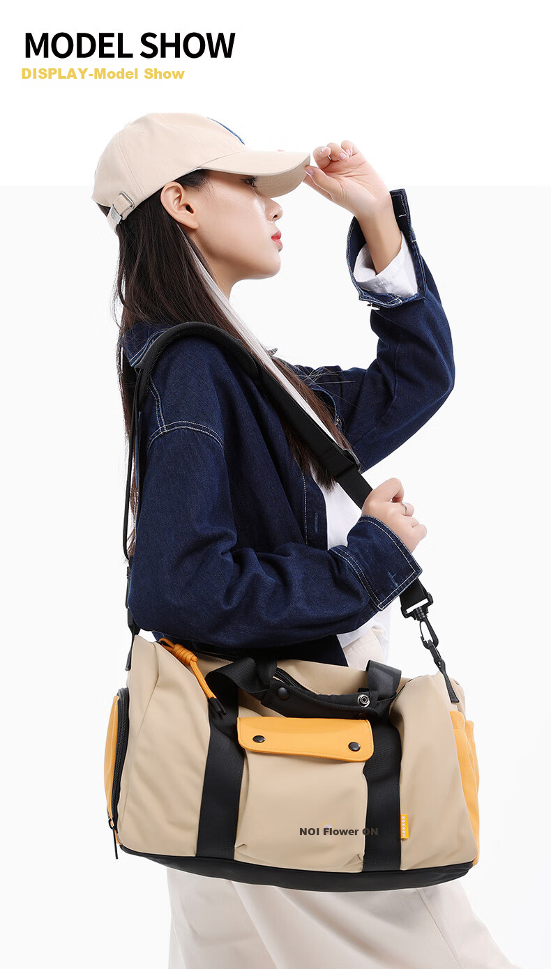 NOXXON Dry-Wet Separation Sports Fitness Bag for Women, Short-Trip Travel Bag, Casual Crossbody Large Capacity Swimming Yoga Bag 12