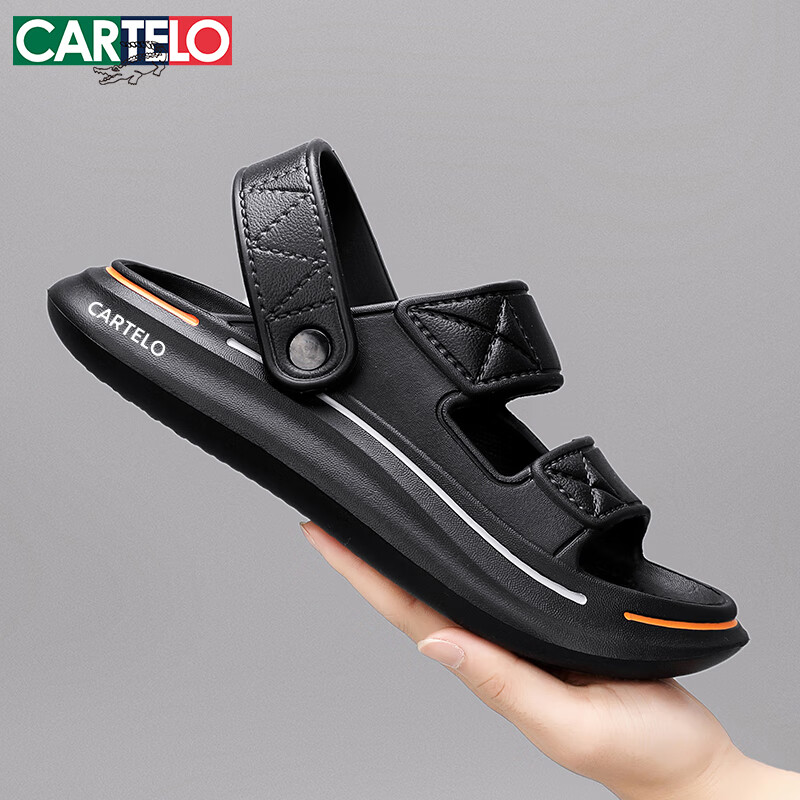CARTELO Men's Sandals, Summer Soft-Soled Trendy Casual Dual-Use Slippers, Men's Outdoor Beach Sandals