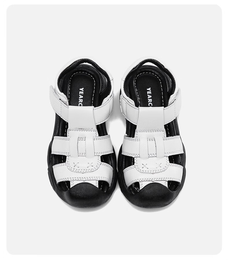 Yearcon Kids Summer Non-Slip Boys Beach Sandals Protective Toe Soft Sole Baby Sandals Black Size 27 9