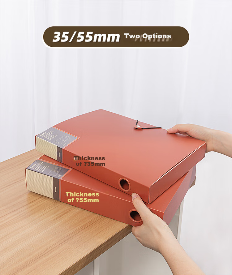 TIANSE A4 File Box, 35mm Thickened Document Box, File Storage Box, Folder Organizer for Financial Records And Vouchers, Office Supplies, TS-11001, Antique Bronze Brow 4
