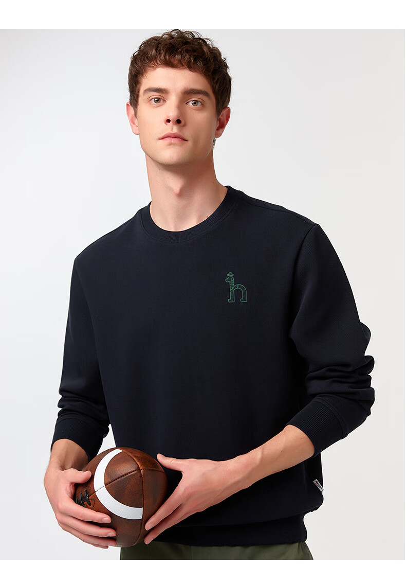 HAZZYS Men's Clothing, Long-Sleeve T-Shirt Casual Sweatshirt ABTZE0CAX68, Gray GE, 2XL (185/104A52) 8
