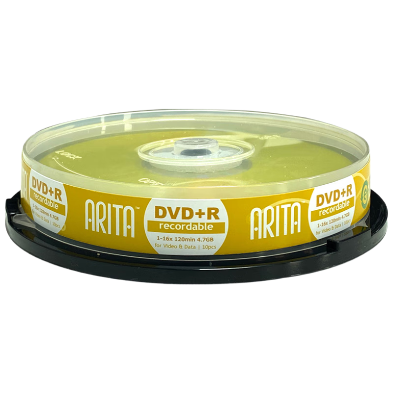 RITEk arita dvd+r, 10 discs in a bucket, 16x speed, blank optical discs/recordable discs/diskettes