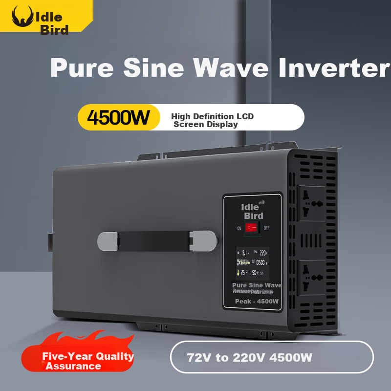 XIANNIAO Inverter, High-Power 72V to 220V Pure Sine Wave, 2300W Battery Tricycle Power Supply for Street Vendors' Use