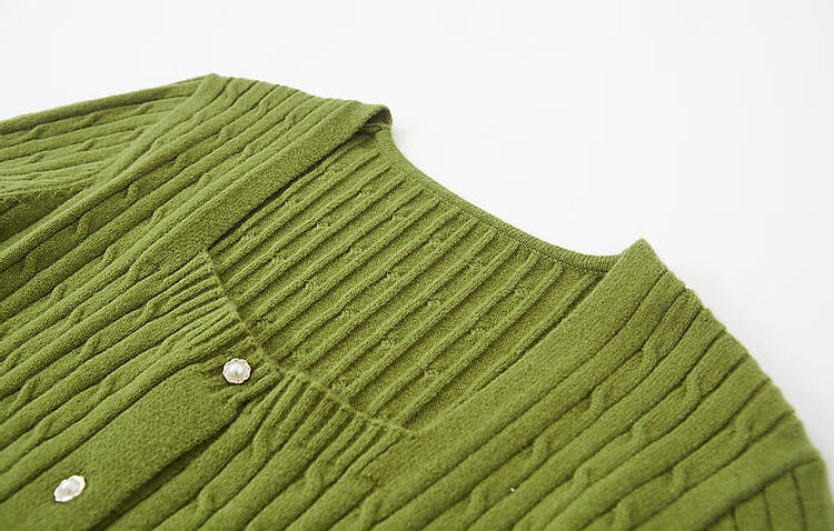 Dme (Xuainitianxin) Spring And Autumn French Square Collar Sweater, Simple Style Long-Sleeve Cardigan, Soft Elastic Knit Sweater, Women's Top 9
