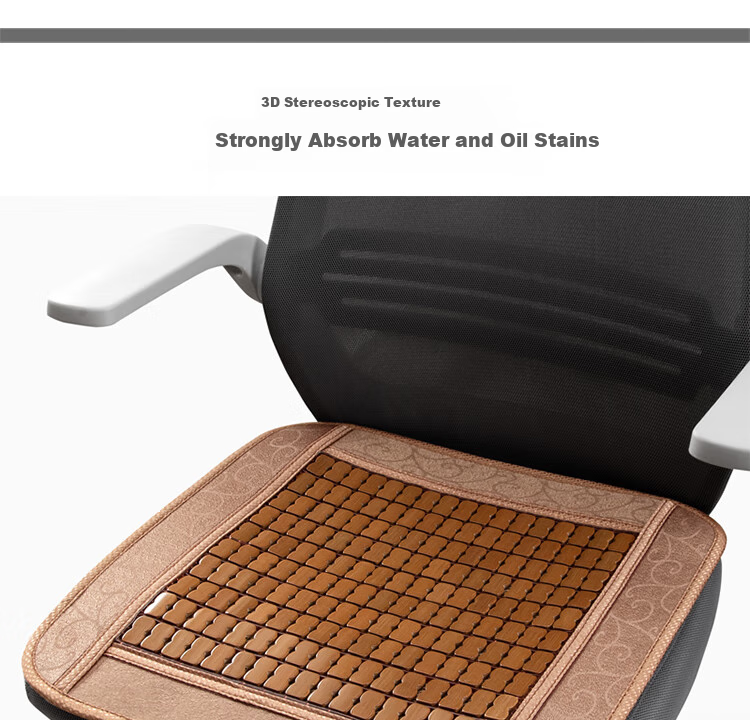 FOOJO Bamboo Mat, Mahjong Cooling Pad, Chair Cushion, Summer Cooling Mat, Ventilated Breathable Car Office Seat Pad, 42cm 1
