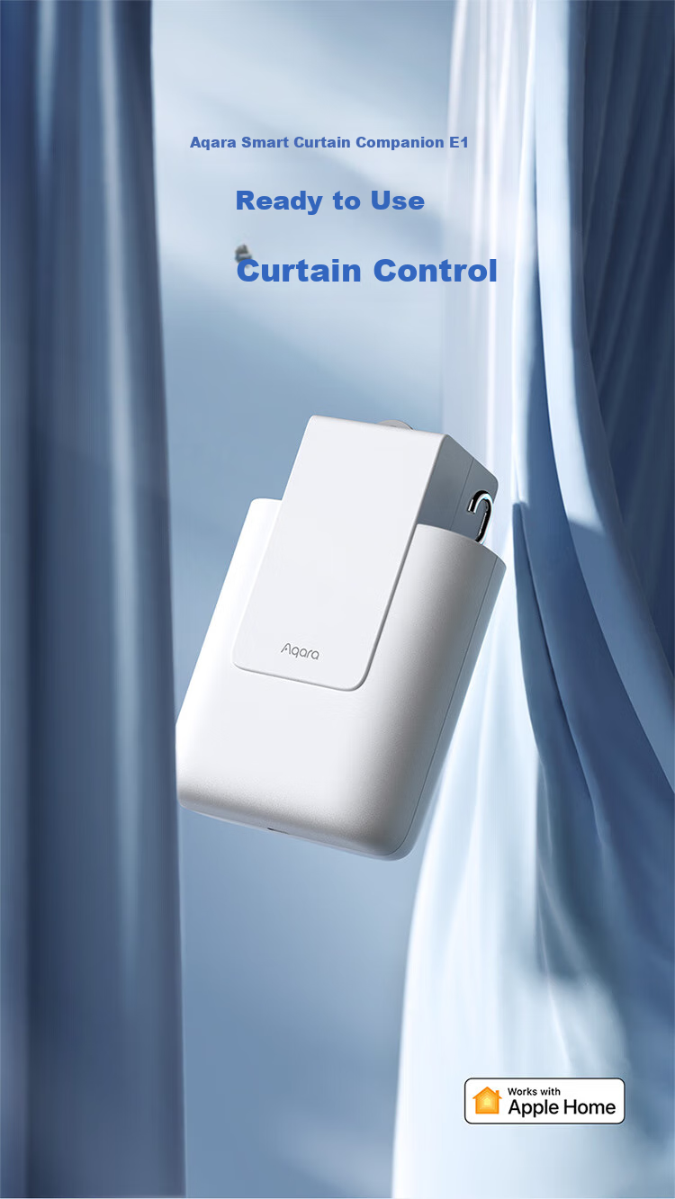 Aqara Smart Curtain Companion E1 with Voice Control, Integrated into Apple HomeKit Track Versio 1
