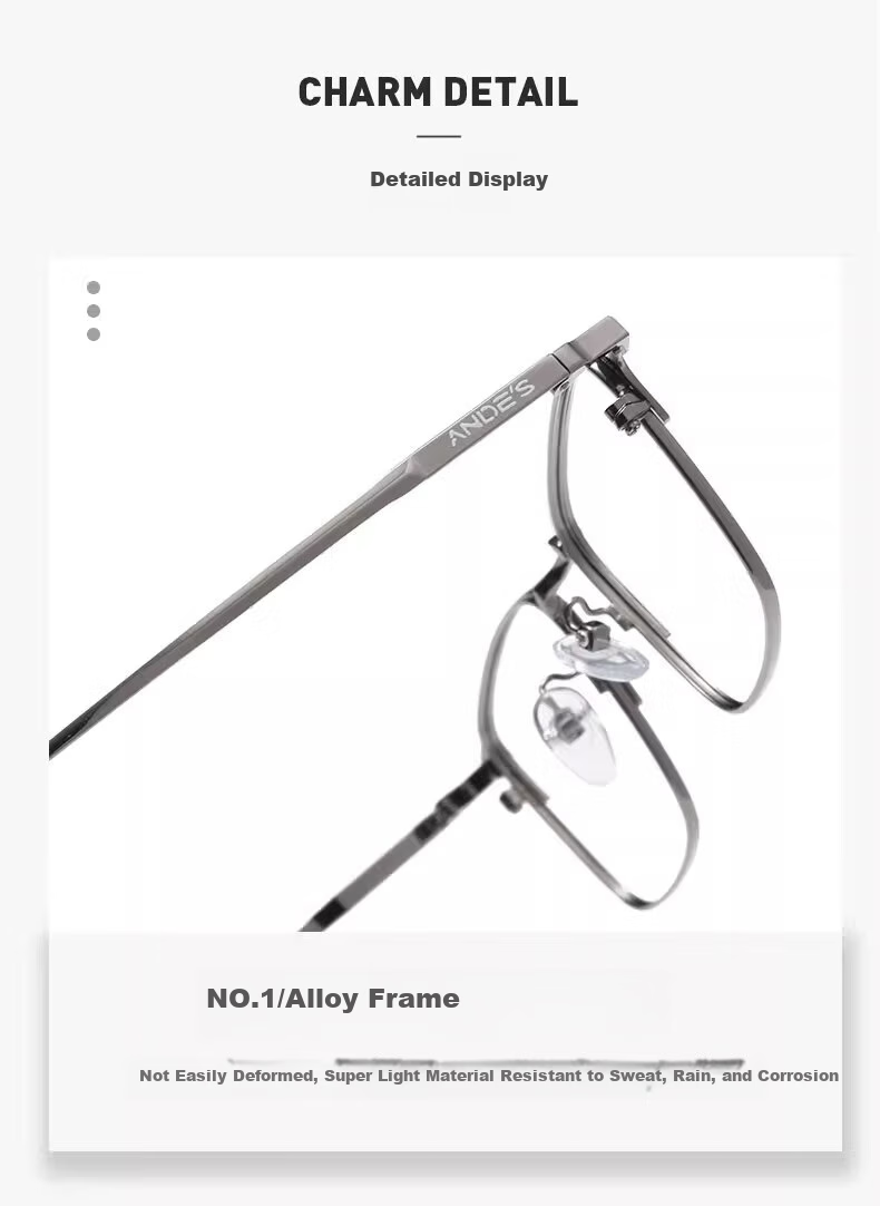 GOGOSOON New Semi-Rimless Donghai Crystal Reading Glasses for Men, High Definition Presbyopic Glasses for Middle-Aged And Elderly, Durable Stone Frame 8