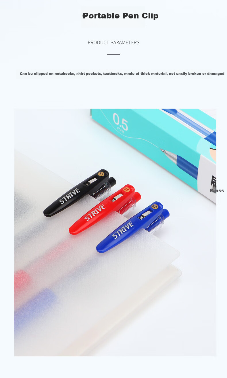BAOKE PC5108 0.5mm Retractable Gel Pen Red Bullet Tip 12pcs/Box 6