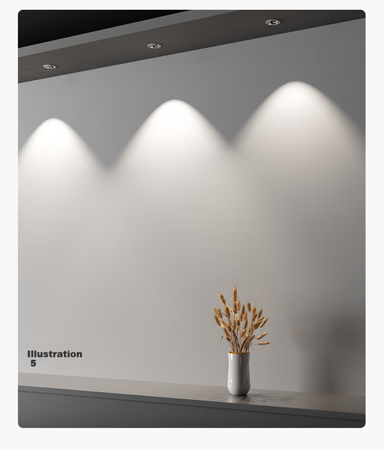 Honeywell Eye Protection Spotlight, Recessed, No Main Light, High Color Rendering, Anti-Glare, Deep Cup, Anti-Glare Wall Light HWD-03S1201 8
