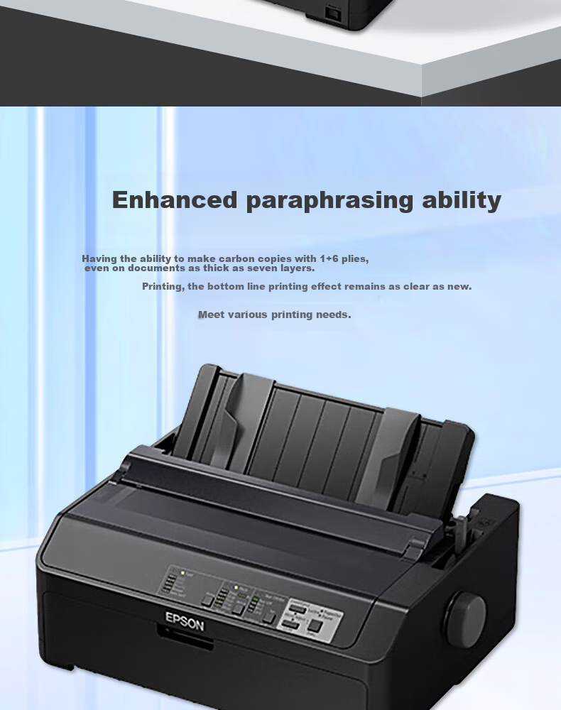 Epson LQ-595KII 80-Column High-Speed Continuous Inkjet Printer for Receipts (Enterprise Edition with 3-Year Maintenance) 3