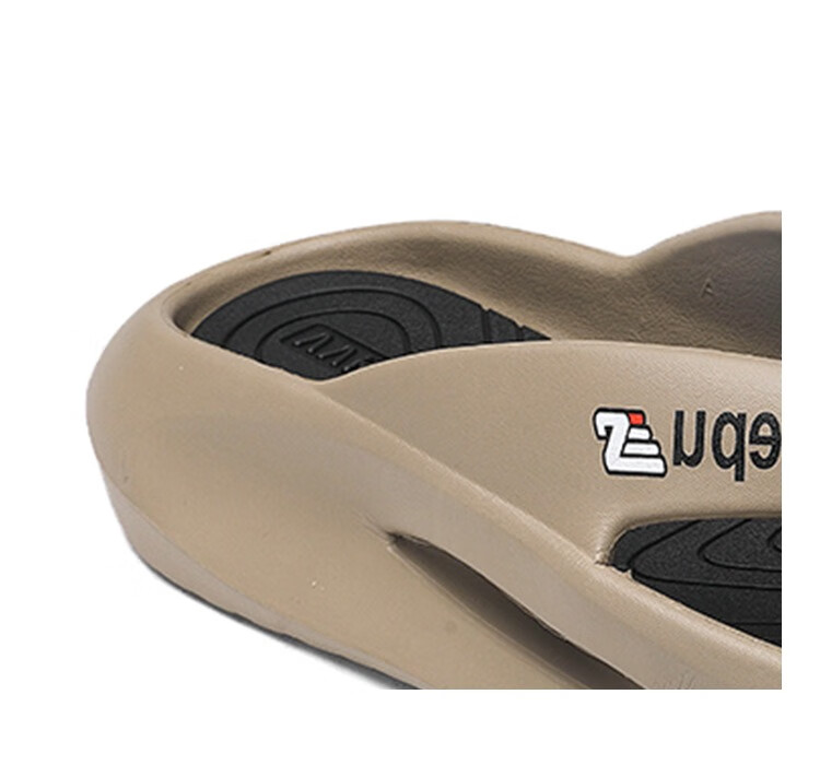 YUZHAOLIN Men's Flip-Flops, Sports Wear, Thick Sole, Height-Increasing, Comfortable Sandals, YY555, Khaki, Size 40/41 5