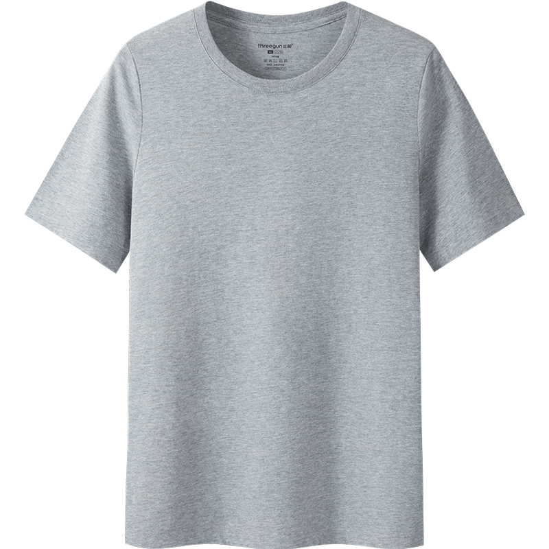 THREEGUN Pure Cotton Breathable Men's Crew Neck Short Sleeve T-Shirt Casual Basic Top