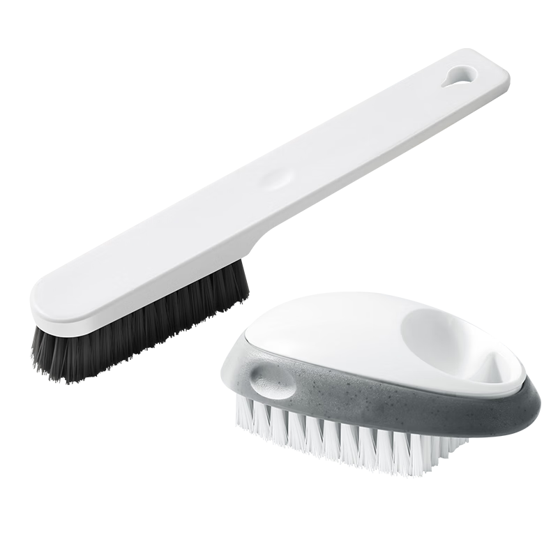 Baijiahaoshi Soft Bristle Shoe Brush, Cleaning Tool for Shoes, Long-Handled Shoe Brush for Home Use, Clothes Brush + Shoe Brush