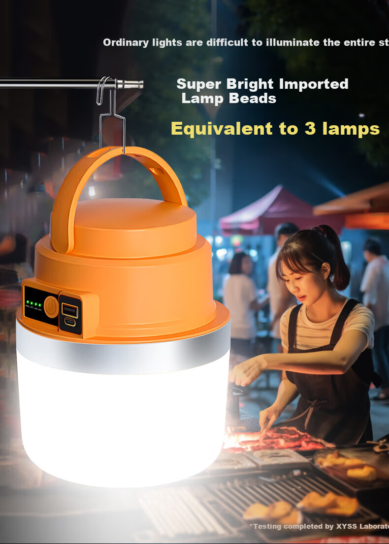 Heart LocK Rechargeable Illumination Lamp, Outdoor Camping Light, Ultra-Bright And Long-Lasting, Night Market Stall Light, Home Emergency Light Bulb for Power Outages 3