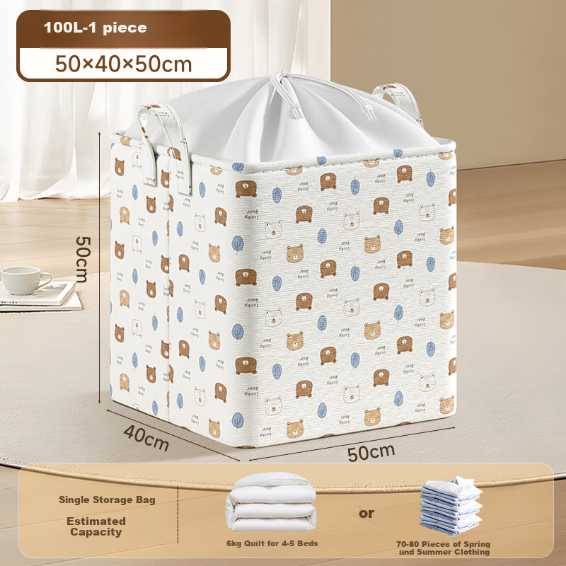 Baicaoyuan Moving Packing Bags, Storage Bags for Quilts And Clothes, Luggage Storage Bags, Large Capacity Woven Bags, Moving Bags, Large Size 240L