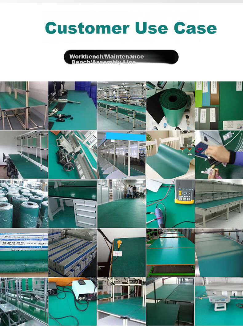 Andatong Anti-Static Desk Mat, Static-Proof Rubber Floor Mat for Factory, Laboratory Workbench Mat, Repair Table Cloth, Desk Pad, 0.6m*1.2m*2mm/cut to Size 1