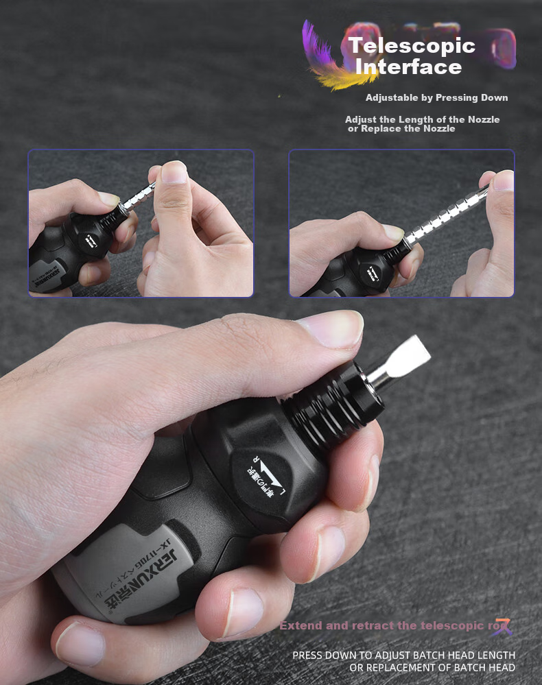 JERXUN Ratchet Screwdriver, Phillips And Flathead Mini Adjustable Screwdriver, Labor-Saving Double-Ended Screwdriver, Torx Screwdriver 6