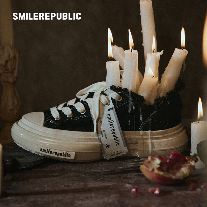 Smilerepublic [Same As Xu Yiyang] 70S Classic Black/white Low-Top Canvas Shoes, Black, Size 41