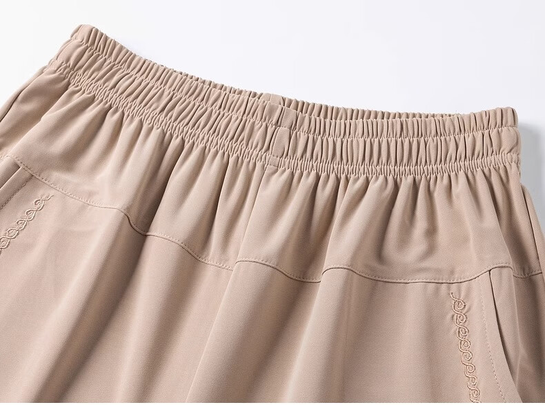 Fengxiao Mom's Thin Summer Ice Silk Grandma Pants Middle-aged and Elderly Women's Loose Fit Nine-point Pants 21