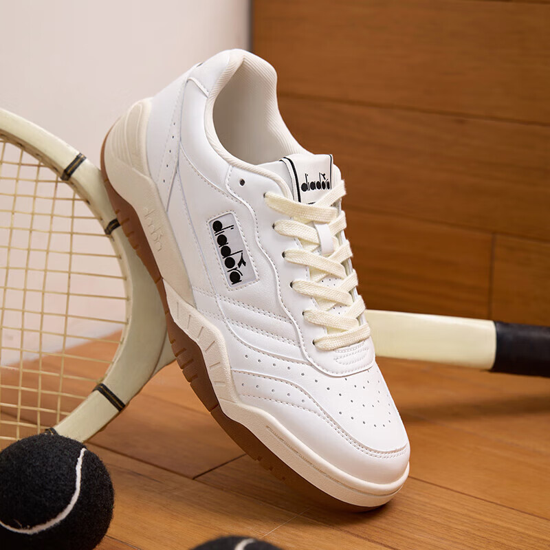 Diadora Мужские и женские низкие дышащие повседневные кроссовки ACTION, ярко-белый/цирконовый черный/ледяной белый, размер 37